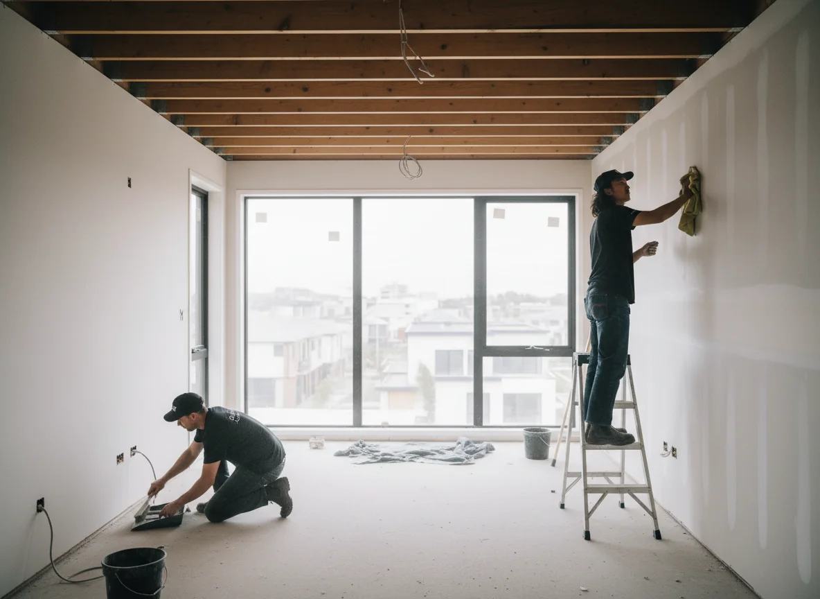 Bathroom cleaning and fixture polishing
