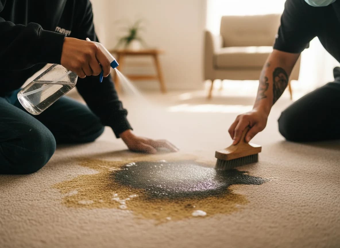 Pre-vacuuming to remove loose debris