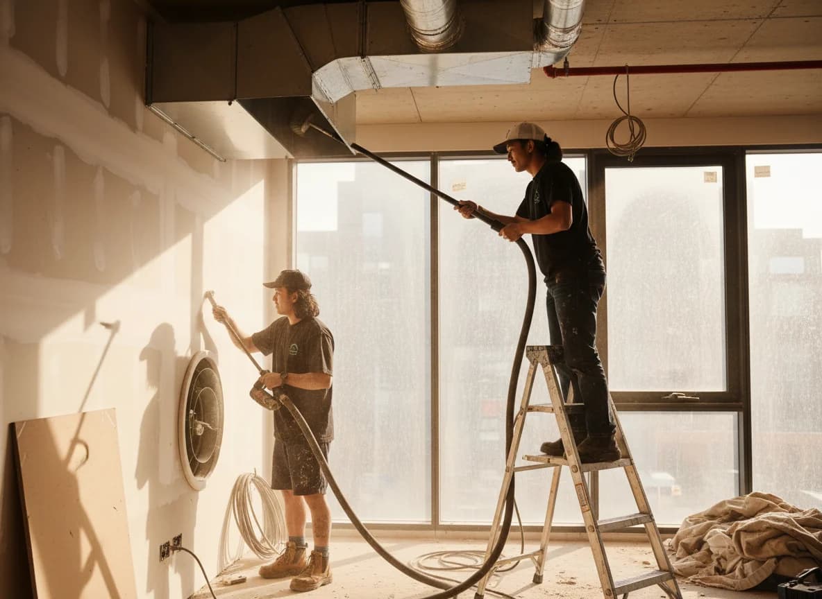Air vent and return dusting