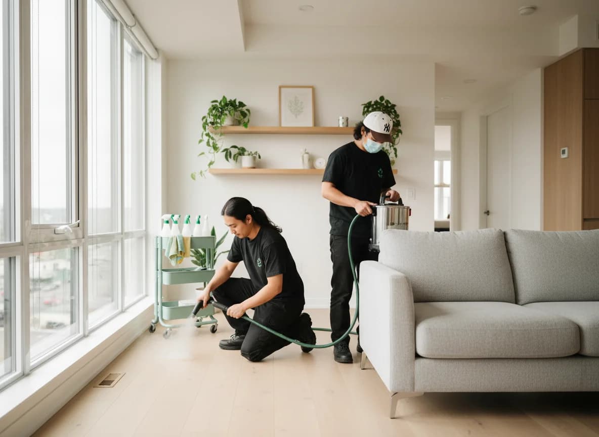 Kitchen and bathroom sanitisation with natural products