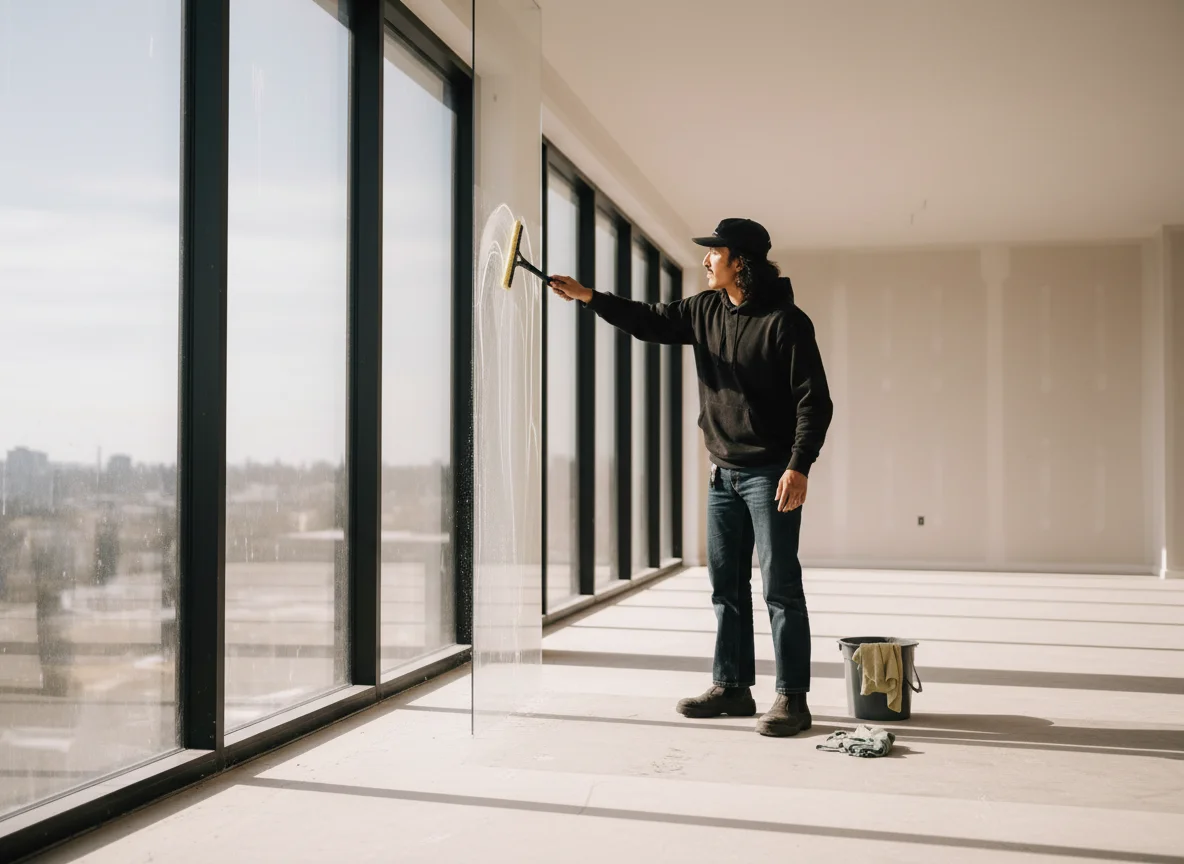 Interior windows and tracks cleaned