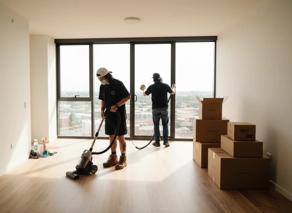 All cupboard and drawer interiors wiped
