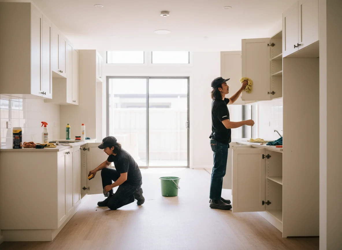 Kitchen deep clean including oven and rangehood