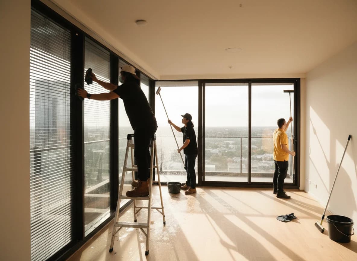 All floors vacuumed and mopped