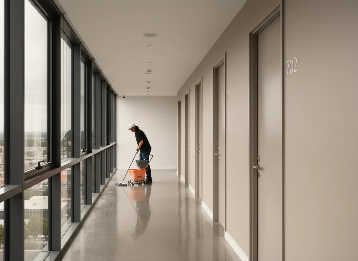 Foyer and entrance glass cleaning
