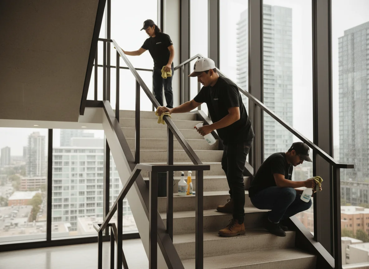 Common hallway vacuuming and mopping