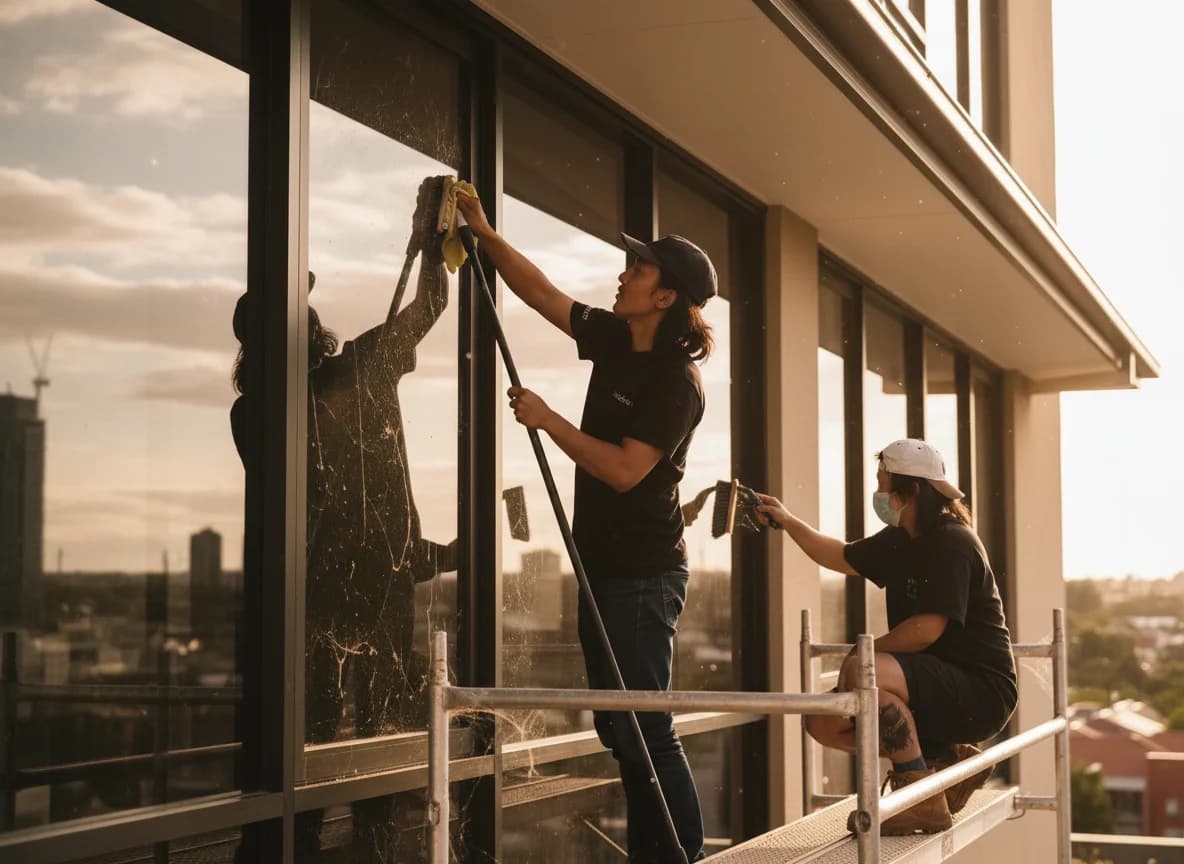 Window track vacuuming and cleaning
